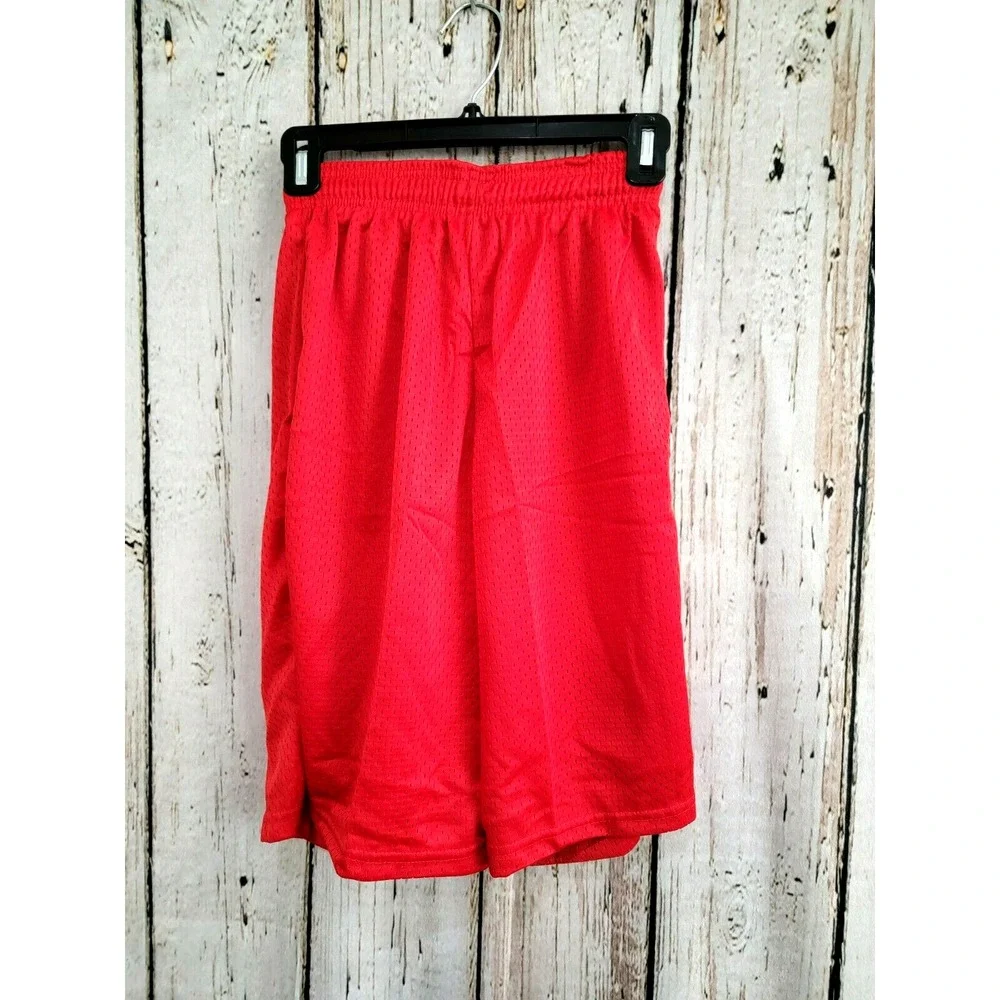 Men's Size Small S Riddell Red‎ Mesh Drawstring Basketball Workout Shorts NEW